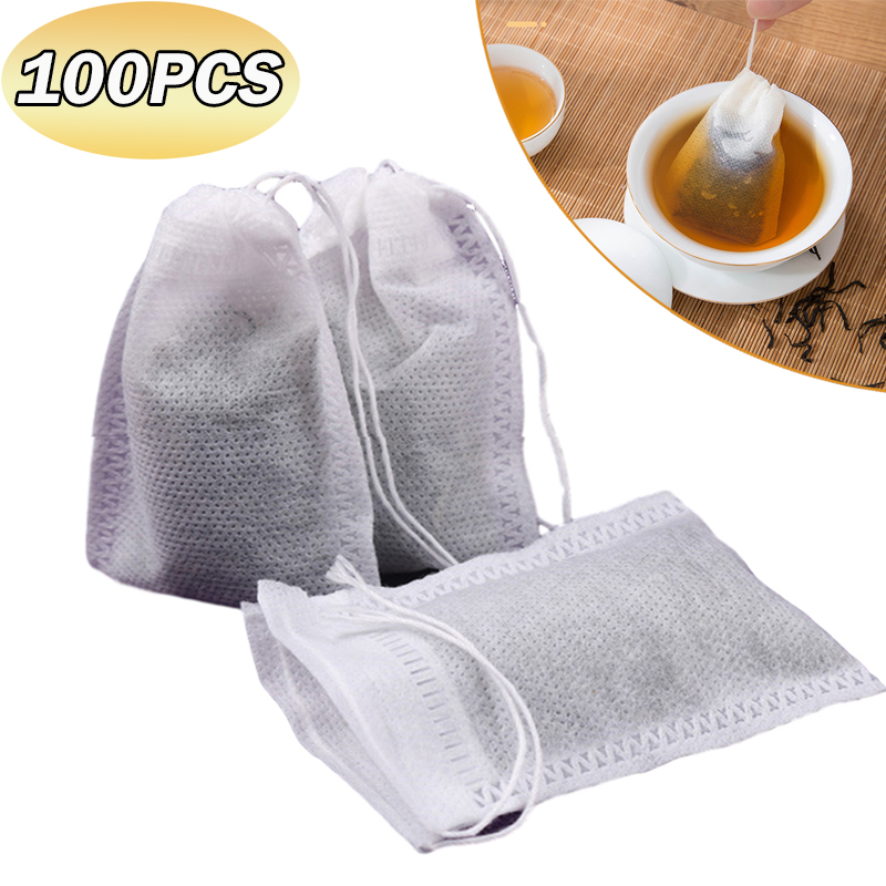 100Pcs Disposable Teabags Non- - Herbal Wellness Supplement ulasan dan harga