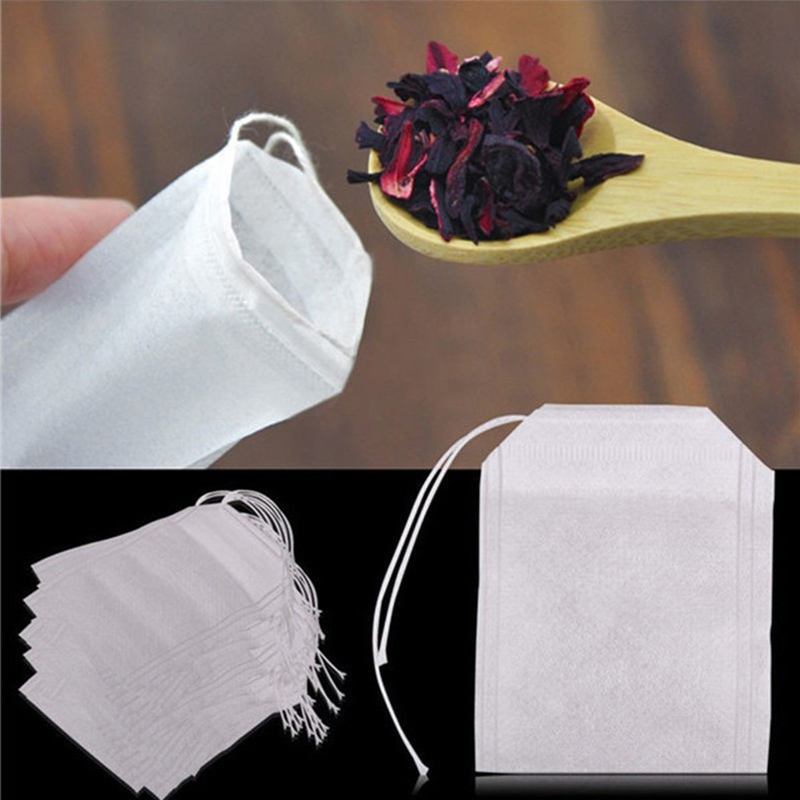 100Pcs Disposable Teabags Non- - Herbal Wellness Supplement ulasan dan harga