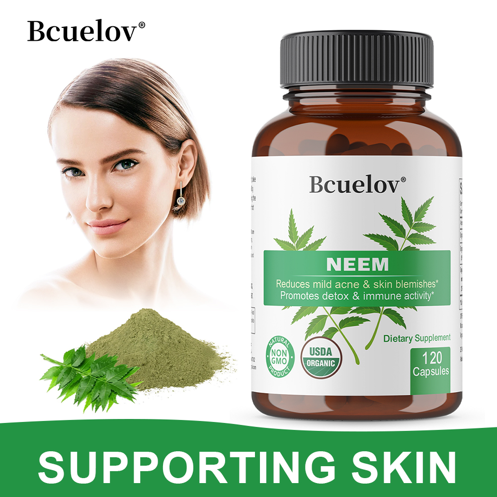 Organic Neem Leaf Capsules, He - Herbal Wellness Supplement ulasan dan harga