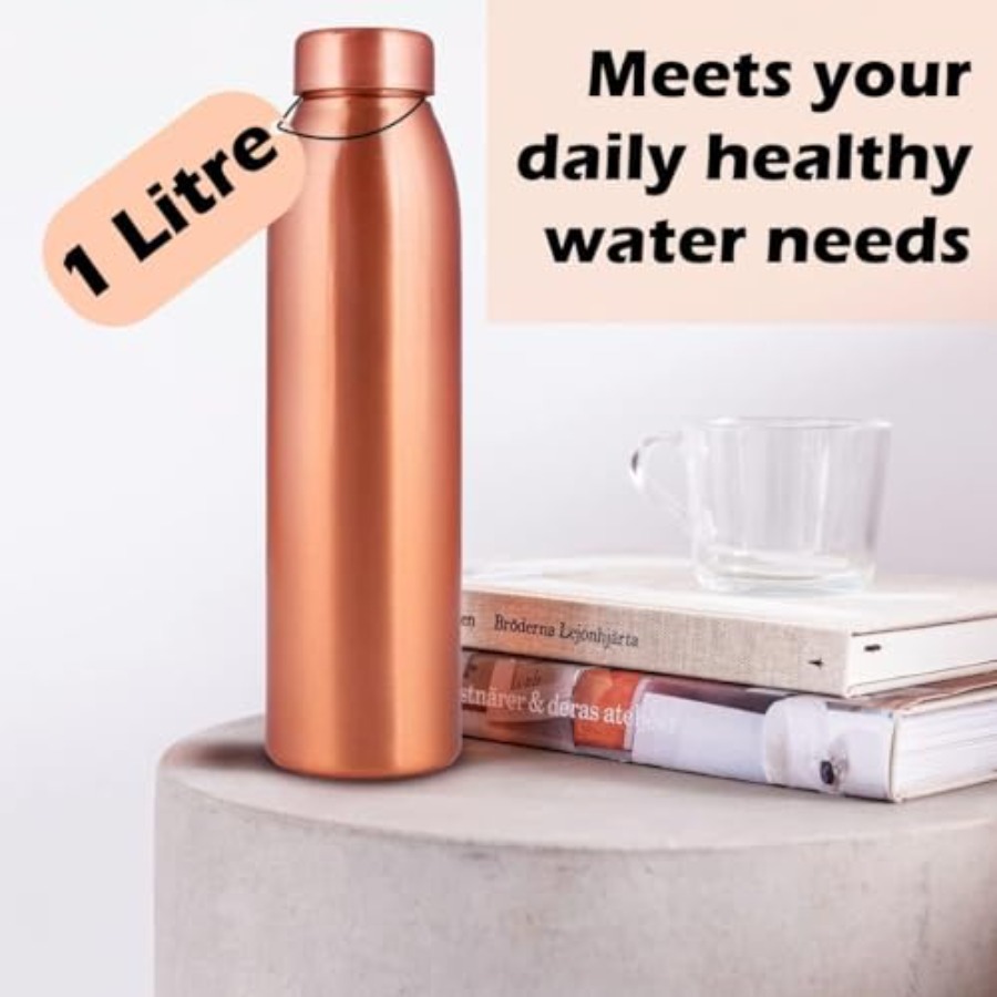 Copper Water Bottle 1L - Gift  - Ayurvedic & Herbal Wellness Kits ulasan dan harga