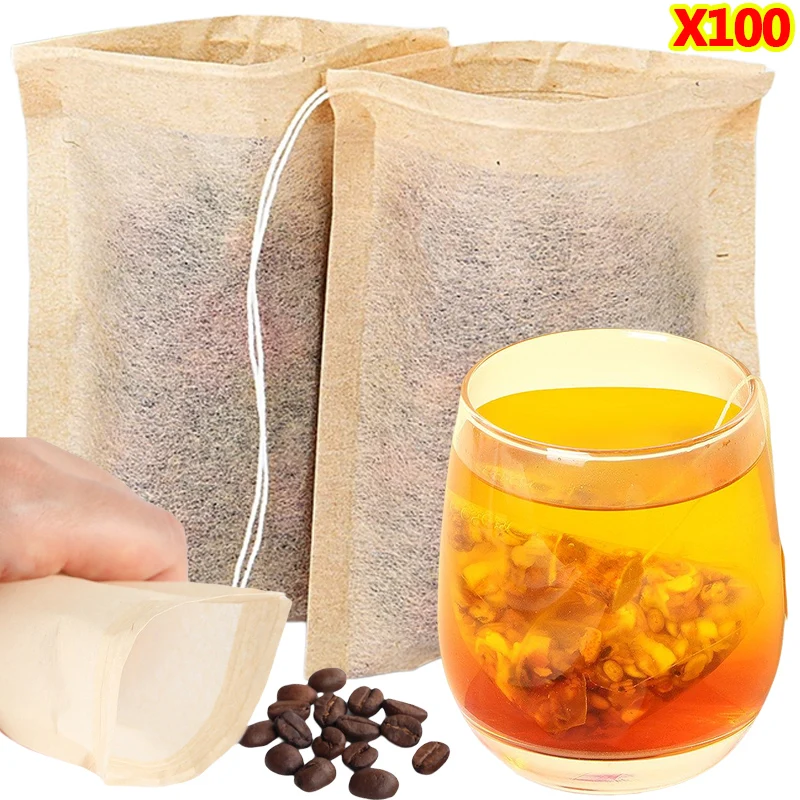 100Pcs Teabags with Drawstring - Herbal Wellness Supplement ulasan dan harga
