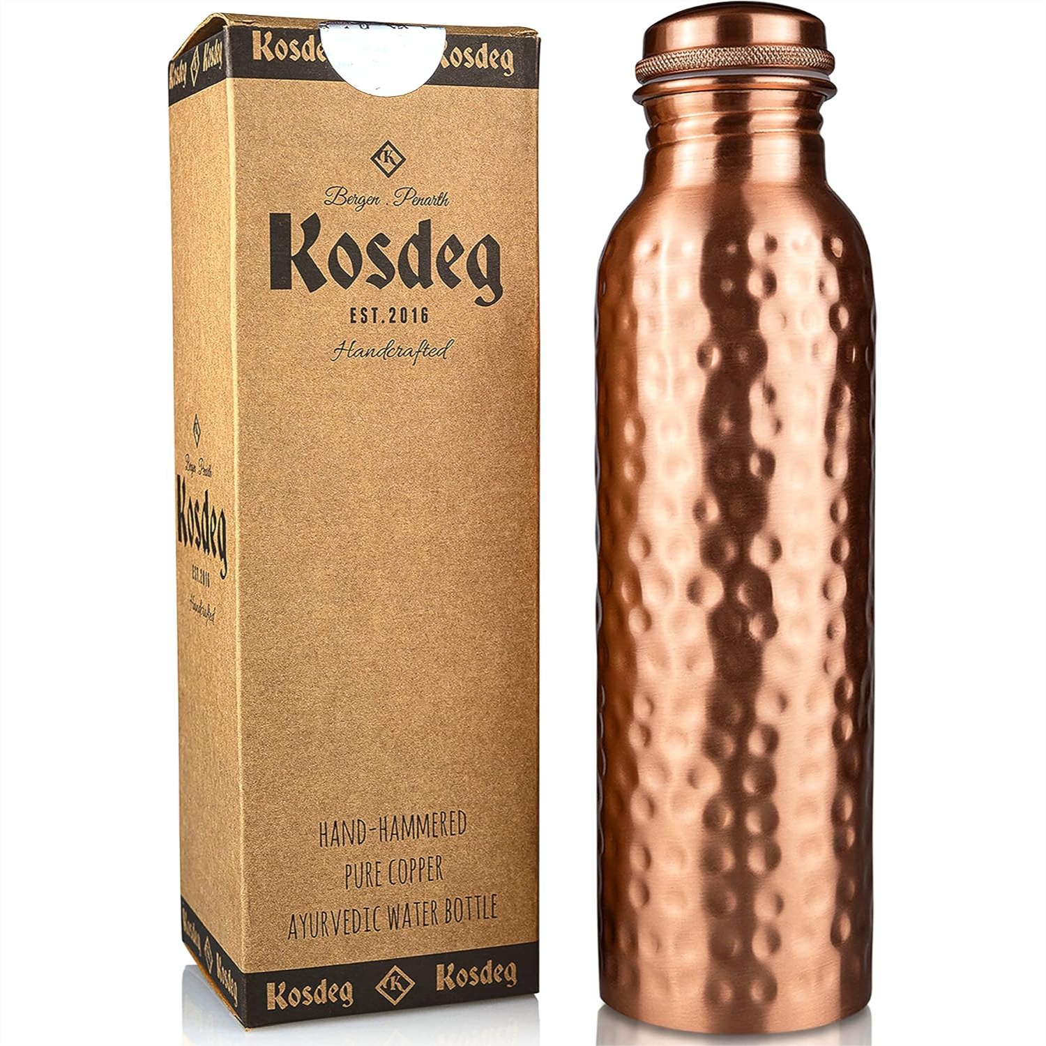 Pure Copper Water Bottle 34 oz - Ayurvedic & Herbal Wellness Kits ulasan dan harga