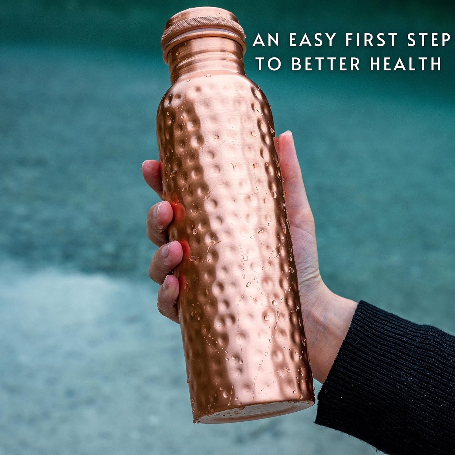 Pure Copper Water Bottle 34 oz - Ayurvedic & Herbal Wellness Kits ulasan dan harga