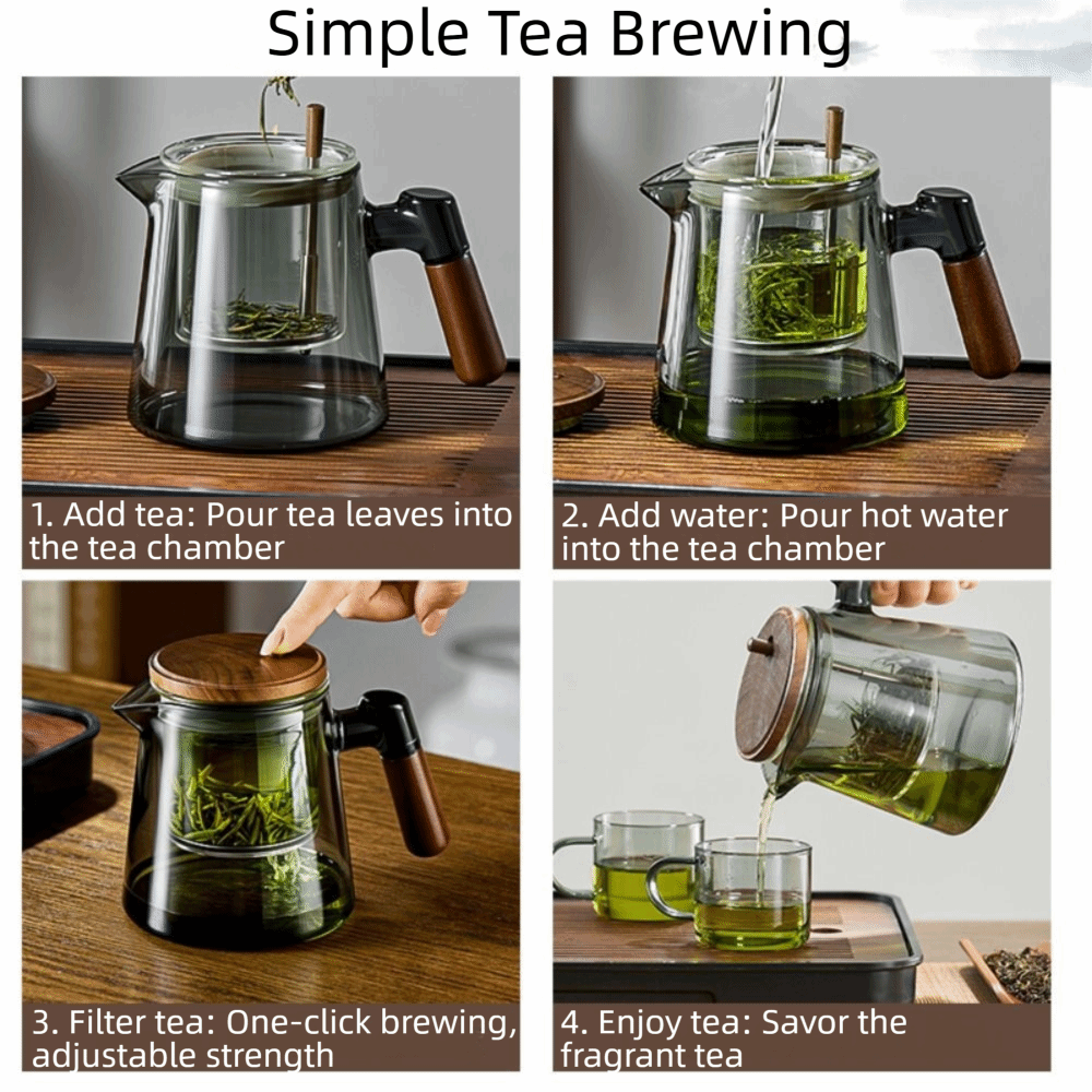 One-Touch Drip Glass Teapot 65 - Herbal Wellness Supplement ulasan dan harga