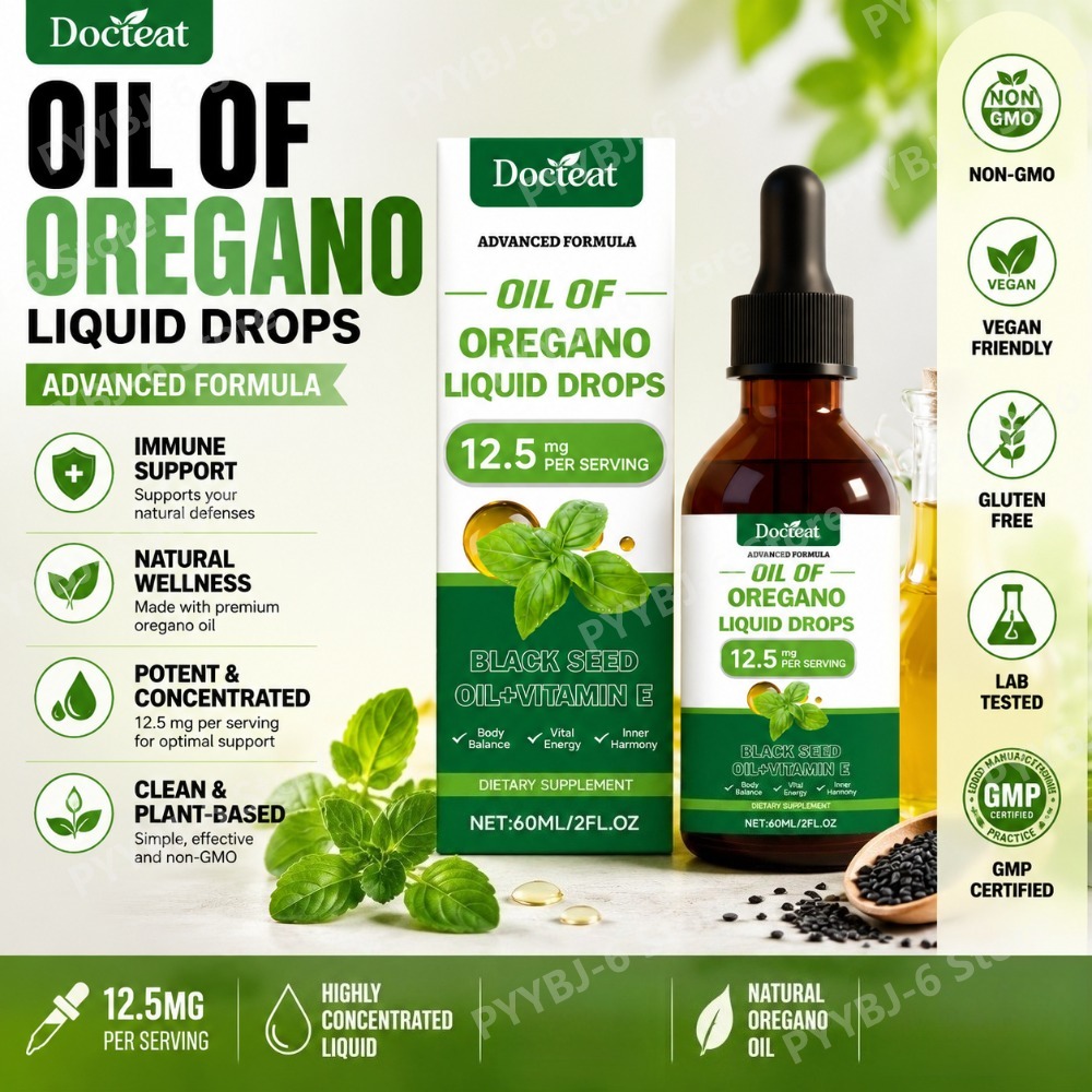 Oregano Oil Liquid Drops 60ml  - Herbal Wellness Supplement ulasan dan harga