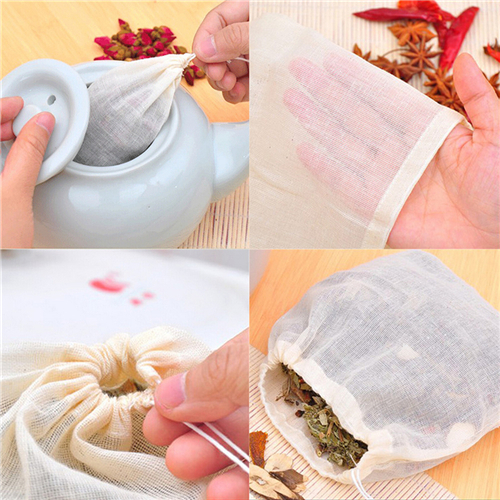 1pc/10Pcs Cotton Tea Bags Musl - Herbal Wellness Supplement ulasan dan harga